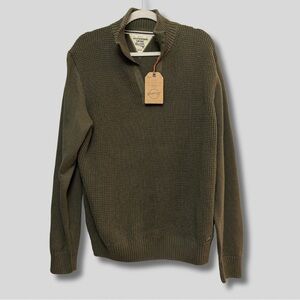 NWT Weatherproof Vintage Men’s Quarter Zip Sweater 100% Cotton Size L